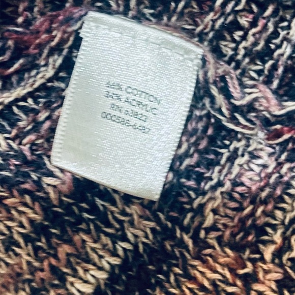 Women’s Large Sweater CJ Banks Purple Multicolored Medium Weight 3/4 Sleeves - Picture 12 of 13